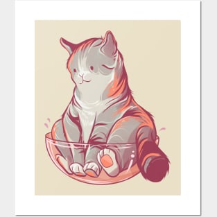 Gray Tabby Cat Posters and Art